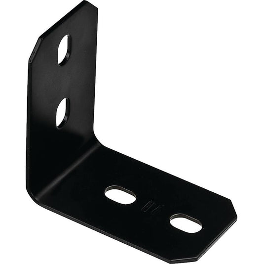 National 1/8" X 3" X 4.9" Corner Brace Black