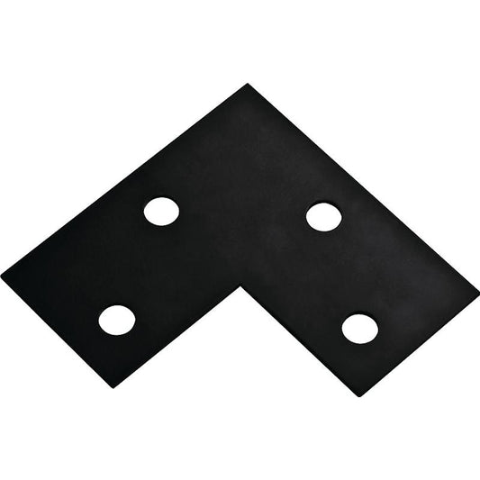 National 1/8" X 3" X 6" Corner Brace Black