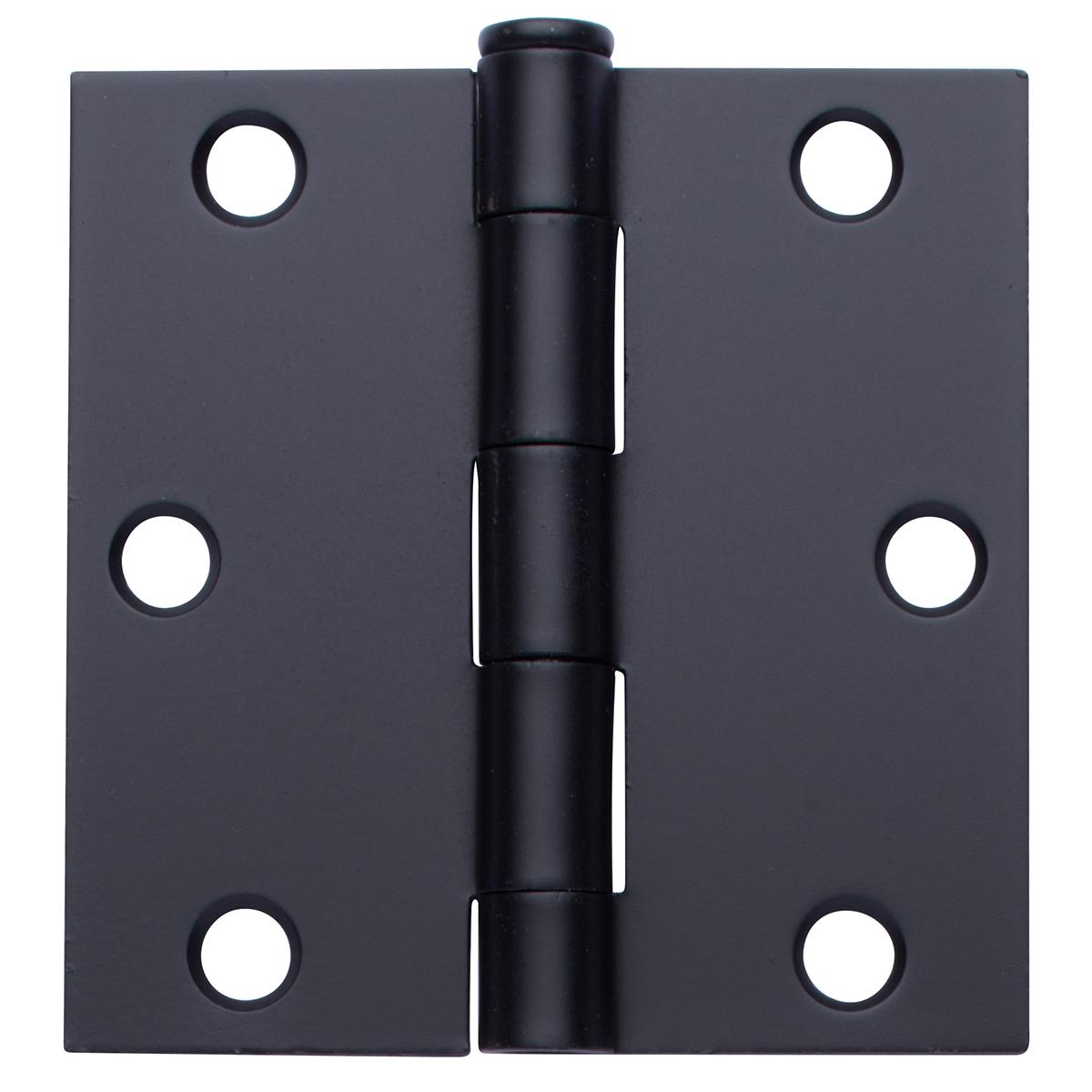 Taymor 3" Hinge Square Matte Black 25-PKBLK8544A