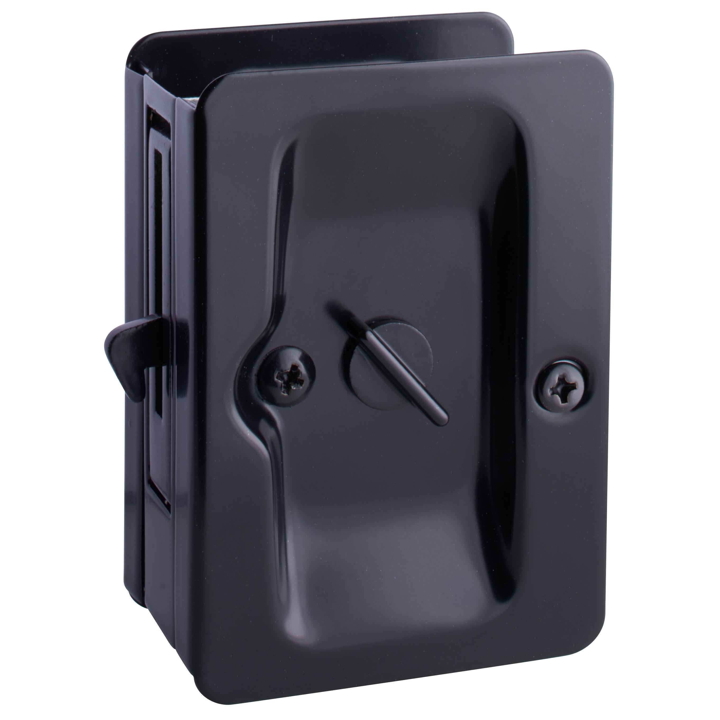 Rectangular Privacy Lock Taymor Rectangular Privacy Sliding Door Lock Black – Handley Lumber