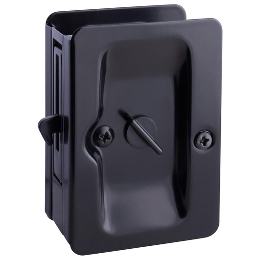 Taymor Rectangular Privacy Sliding Door Lock Black