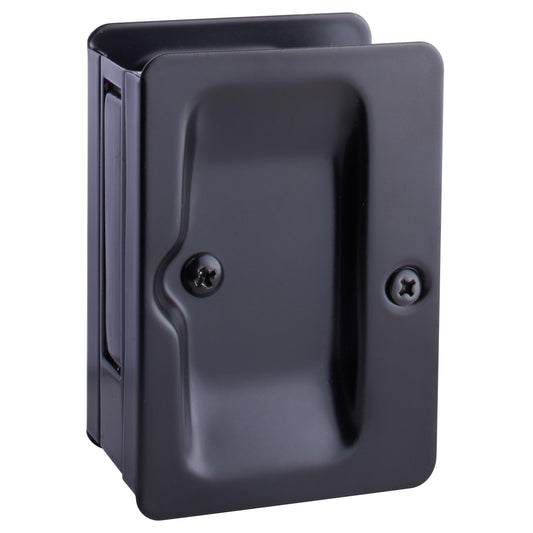 Taymor Rectangular Passage Sliding Door Lock Black