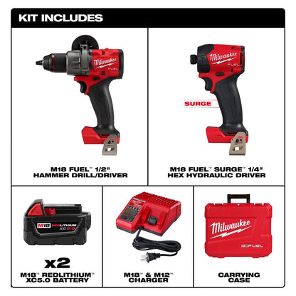 Milwaukee M18 HD & Surge Driver Combo Kit 3799-22