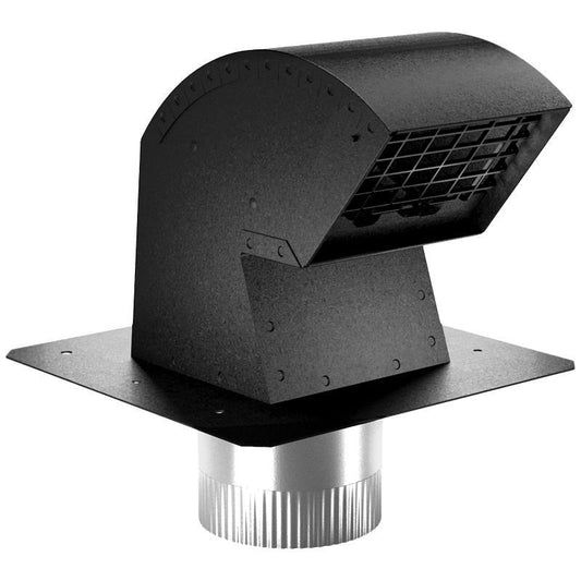 4" Black Roof Vent Exhaust Cap