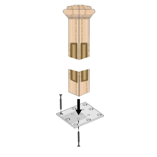 Newel Post Mounting Plate