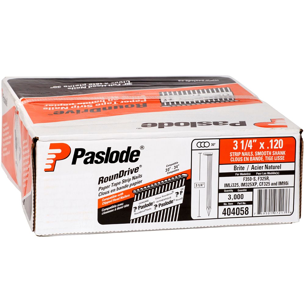 3 1/4" Paslode Smooth Papertape Nails - 3000/Bx