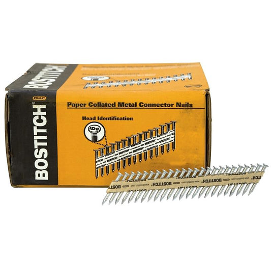 1 1/2' Bostitch Galvanized Metal Connecter Nails - 1000/Bx