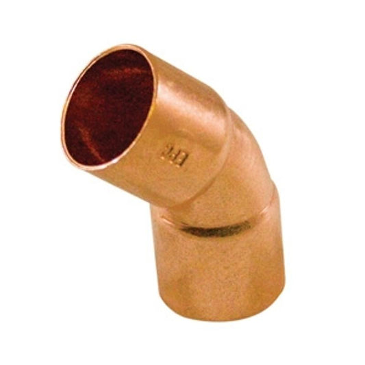 1/2" Wrot Copper 45 Degree Elbow CXC