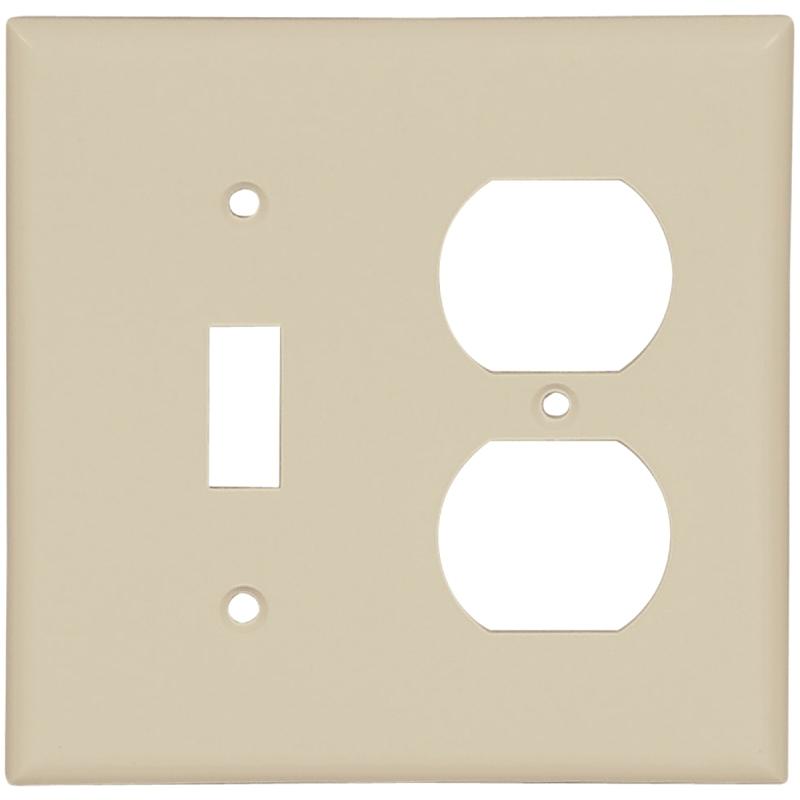 Eaton Combination Plate Ivory 2-Gang 2138V-BOX