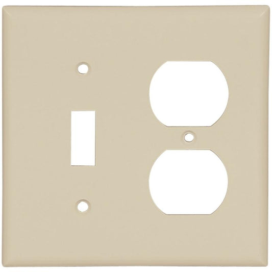 Eaton Combination Plate Ivory 2-Gang 2138V-BOX