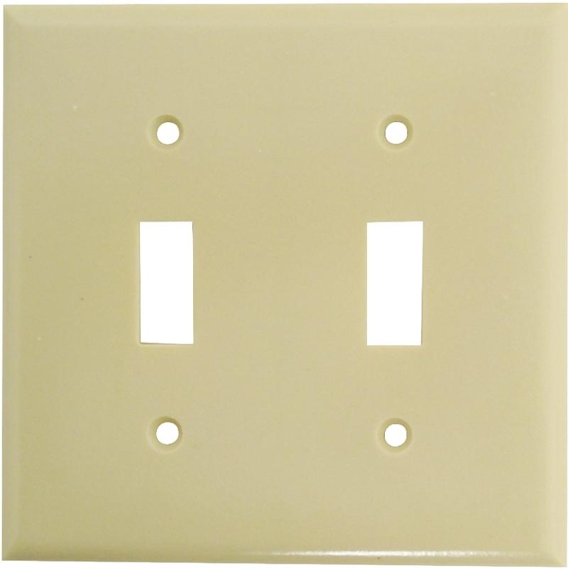 Eaton Double Switch Plate Ivory 2-Gang 2139V-BOX