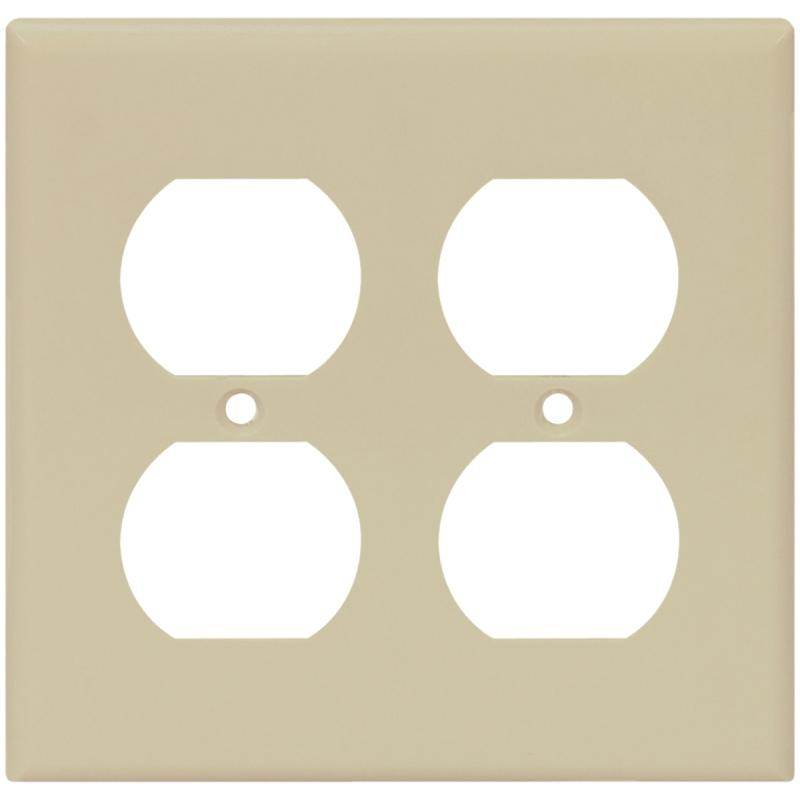 Eaton Double Receptacle Plate Ivory 2-Gang 2150V-BOX