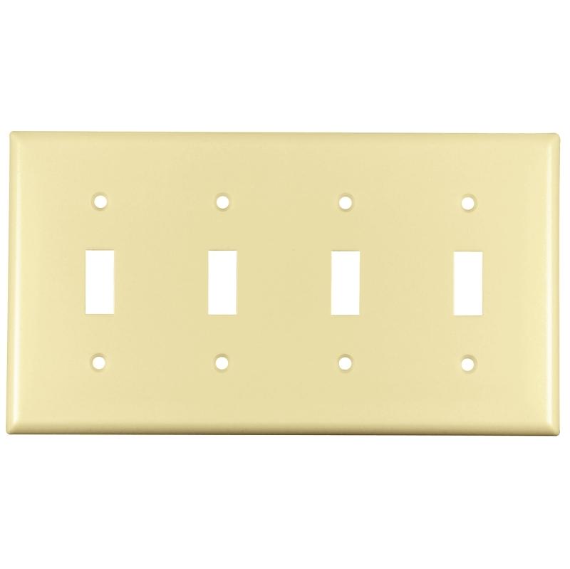 Eaton Quad Switch Plate Ivory 4-Gang 2154V-BOX