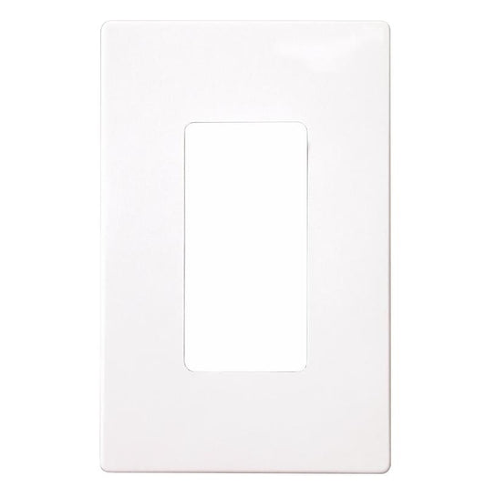 Eaton Screwless Decorator Switch Plate White 1-Gang PJS26W