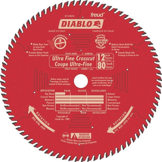 Diablo 12" X 80T Circualr Saw Blade D1280X