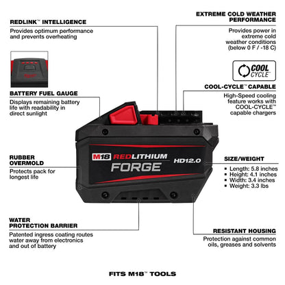 Milwaukee M18 Forge HD 12.0 Battery 48-11-1813