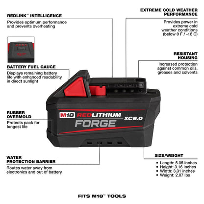 Milwaukee M18 Redlithium Forge XC 6.0 Battery