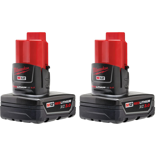 Milwaukee M12 Redlithium XC 3.0 Battery - 2Pk 48-11-2412