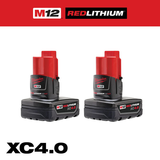 Milwaukee M12 XC4.0 Battery 2/Pk 48-11-2442