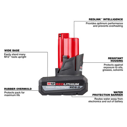 Milwaukee M12 Redlithium XC 5.0 Battery