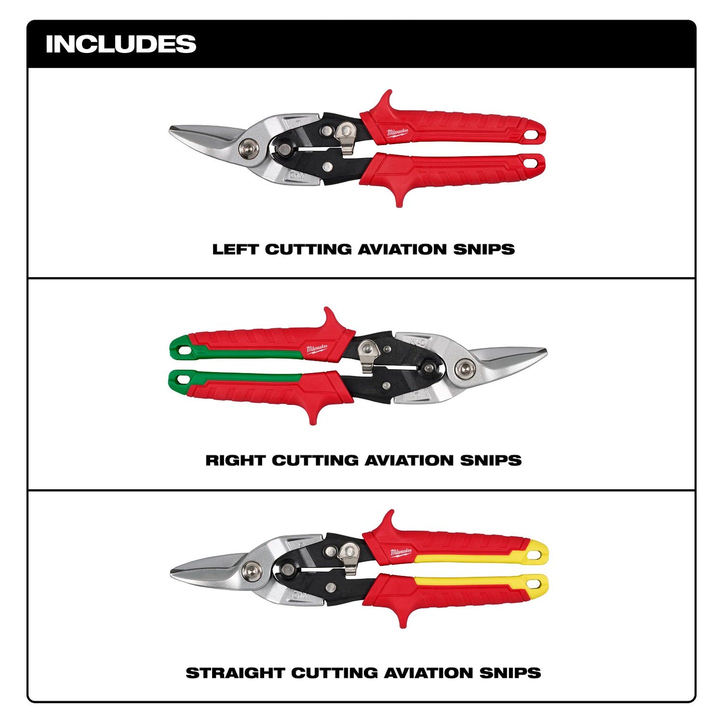 Milwaukee Aviation Snip 3Pc Set 48-22-4563