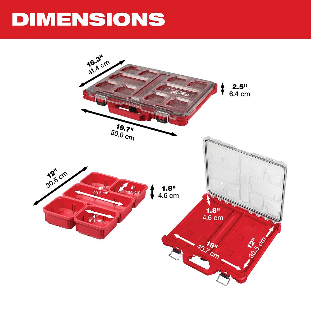 Milwaukee Packout Low Profile Organizer