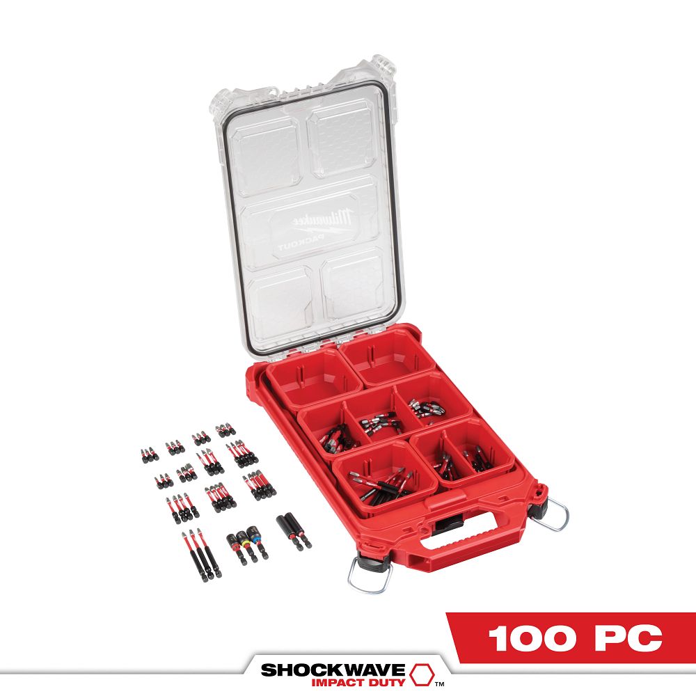 Milwaukee Packout 100pc Shockwave Impact Driver Bit Set