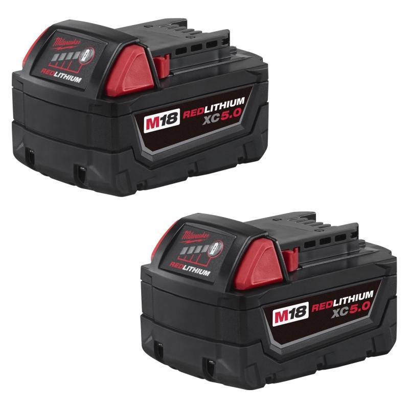 Milwaukee M18 Redlithium XC 5.0 Battery - 2pk