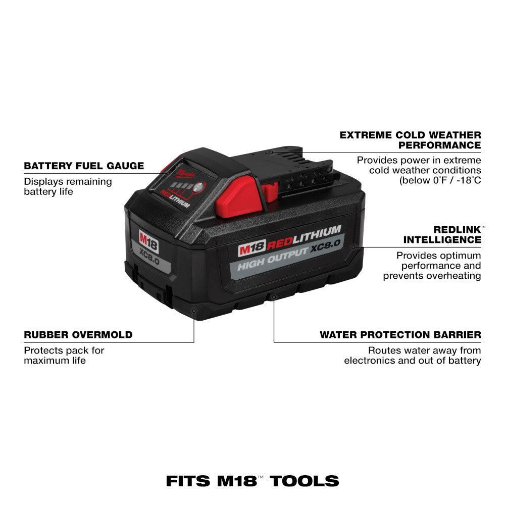 Milwaukee M18 Redlithium XC 8.0 Battery