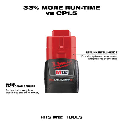 Milwaukee M12 Redlithium CP 2.0 Battery