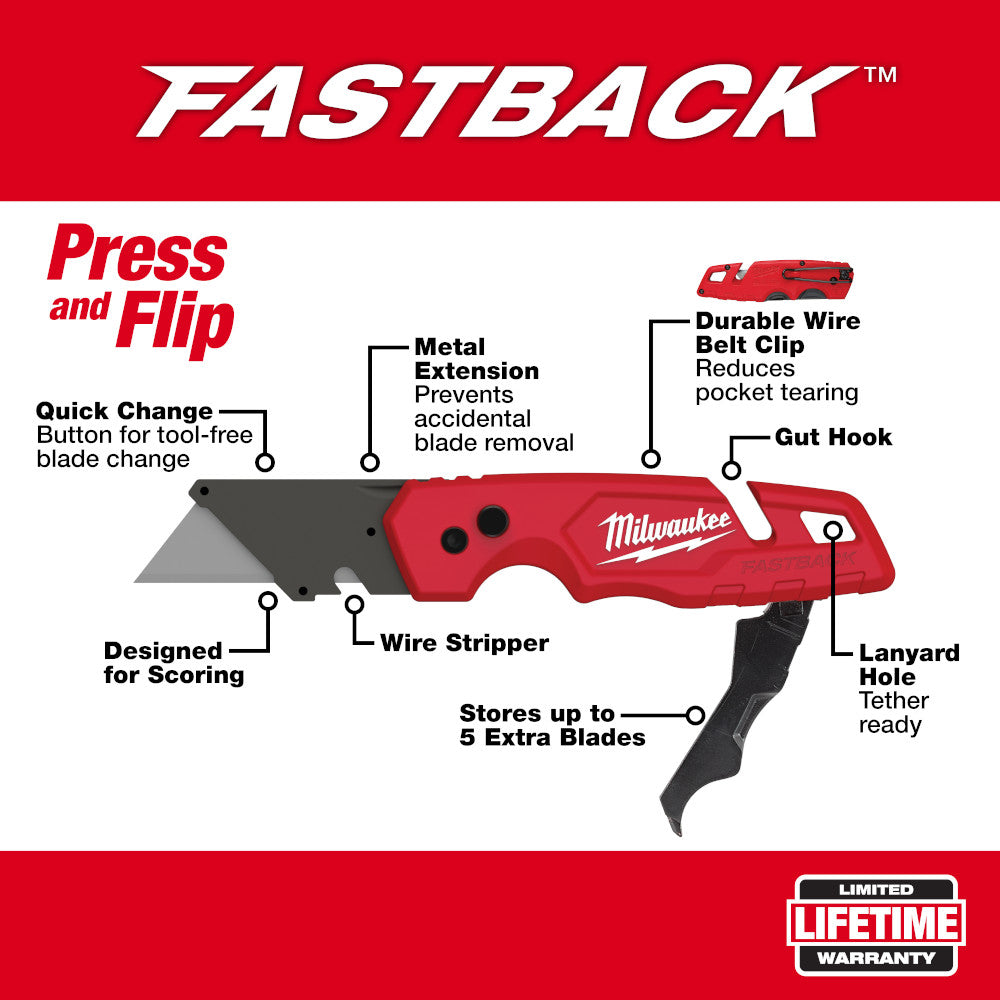 Milwaukee Fastback Folding Utility Knife 48-22-1502