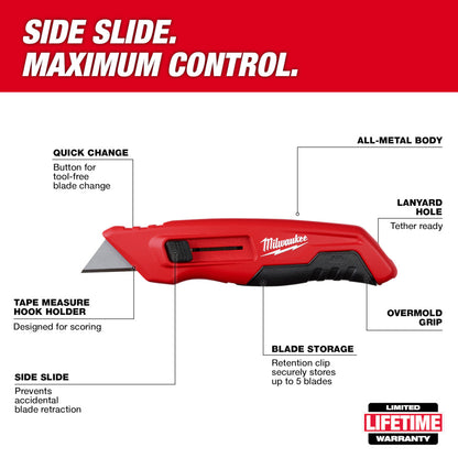 Milwaukee Side Slide Utility Knife 48-22-1515