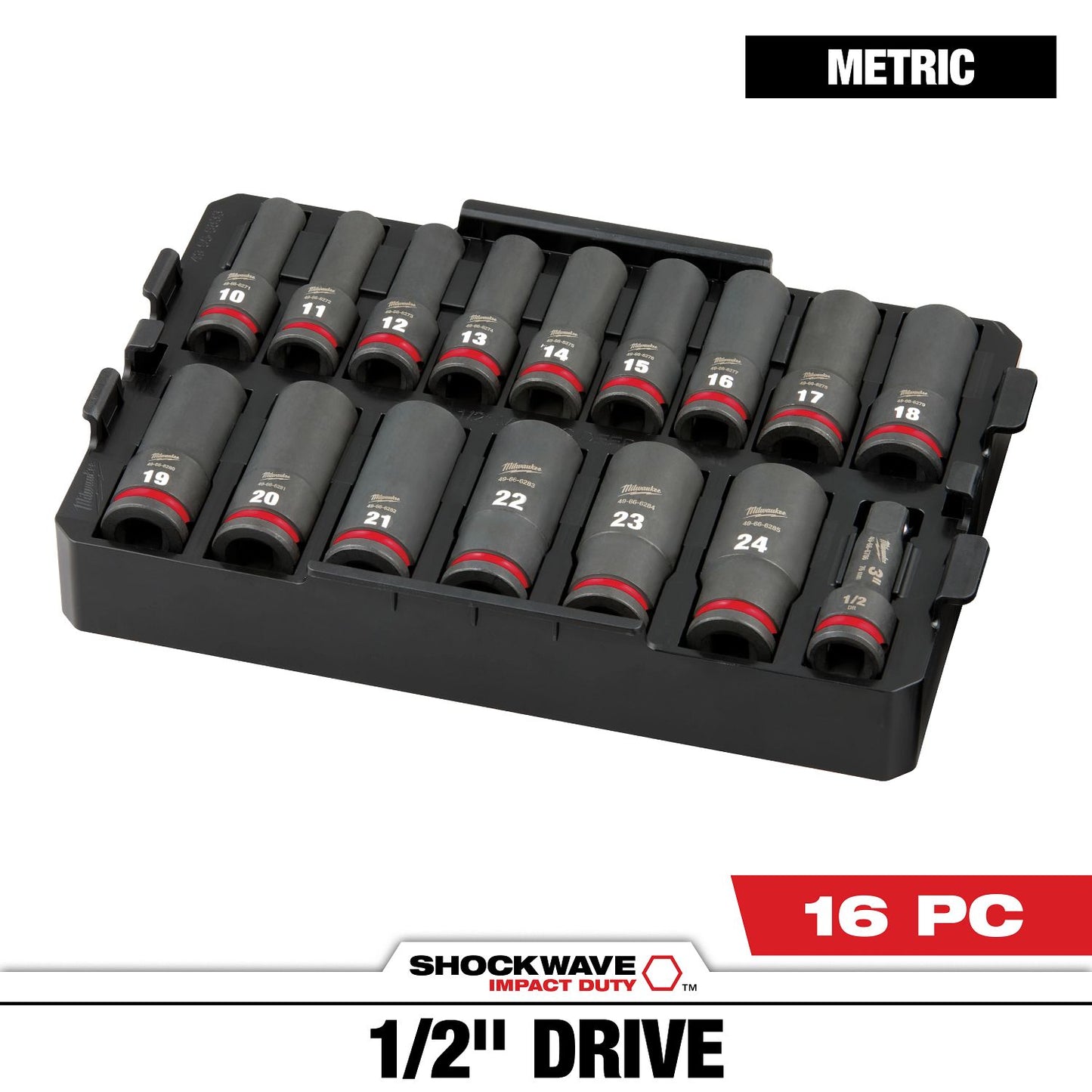 Milwaukee Metric Socket 16Pc. Set 49-66-6818