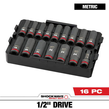 Milwaukee Metric Socket 16Pc. Set 49-66-6818