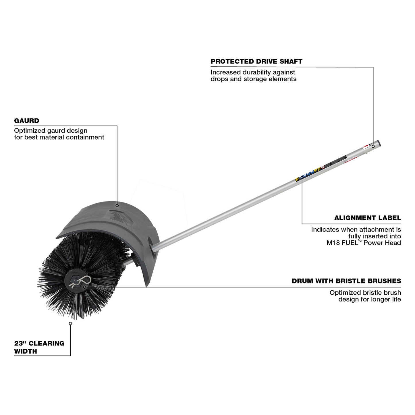 Milwaukee Quik-Lok Bristle Brush 49-16-2741