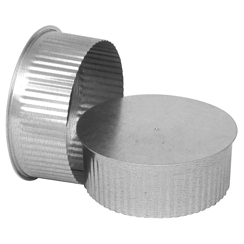 5" Galvanized End Cap Crimped