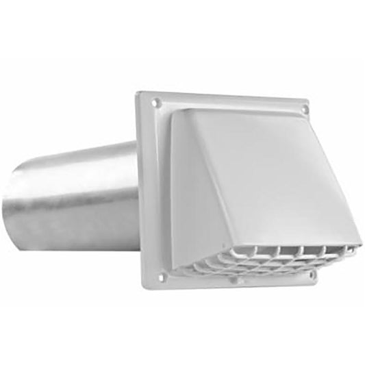 4" Whtie Vent Hood W/Guard