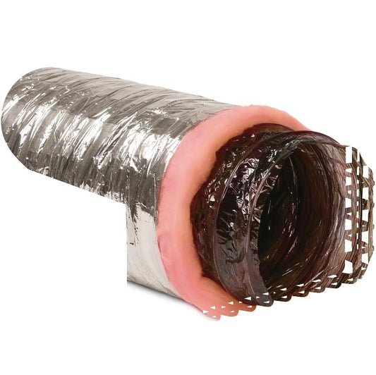 4" X 10' Silver Insulated Air Duct