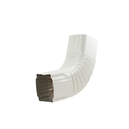 3" X 3" Gentek Aluminum Downpipe Elbow White