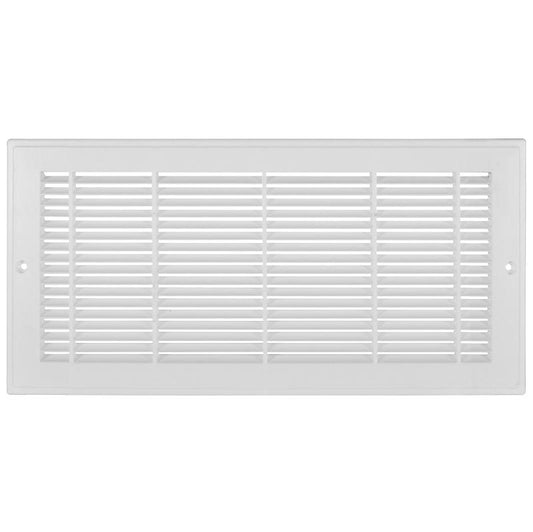 14" X 8" White Sidewall Grille Plastic