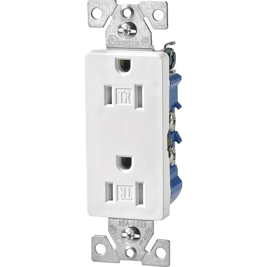 Eaton Decorator Receptacle White TR 15A 125V TR1107W