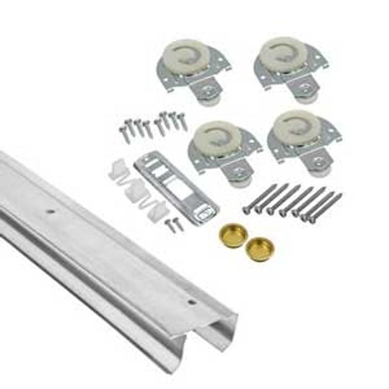 48" Sliding Door Hardware Kit Metal White