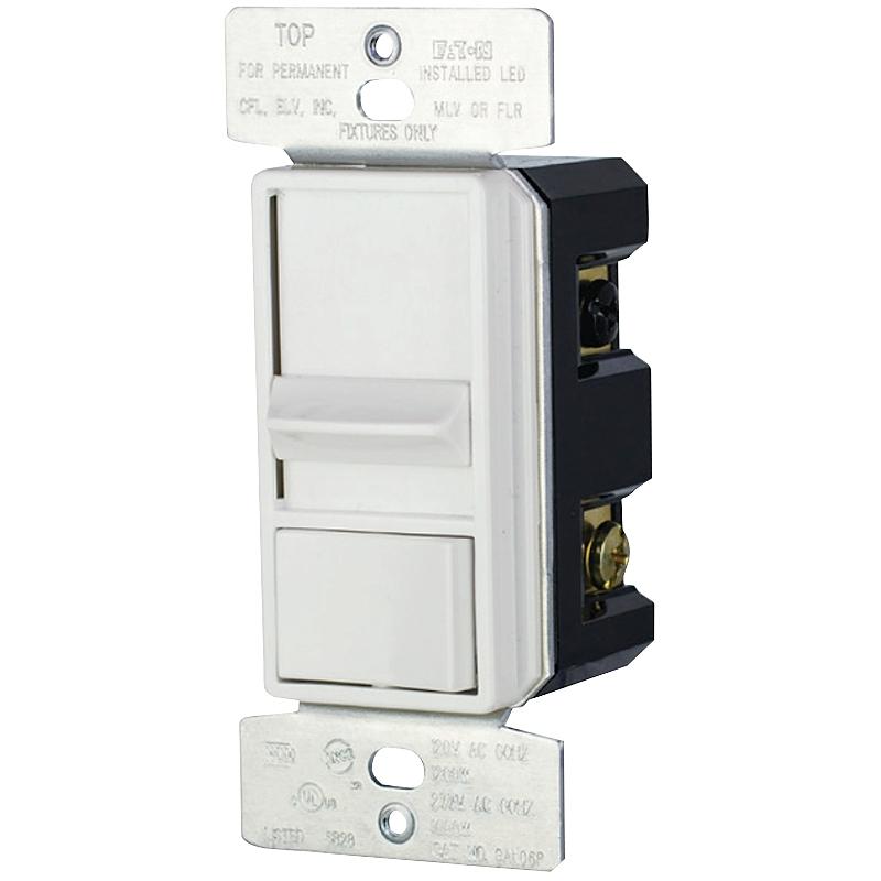 Eaton Slide Dimmer White 3-Way SUL06P-W