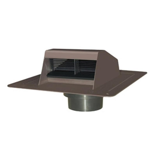 Exhaust Vent Black W/Flap/Collar