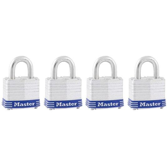 Master Lock Padlock Laminated 4/pk 3008-D