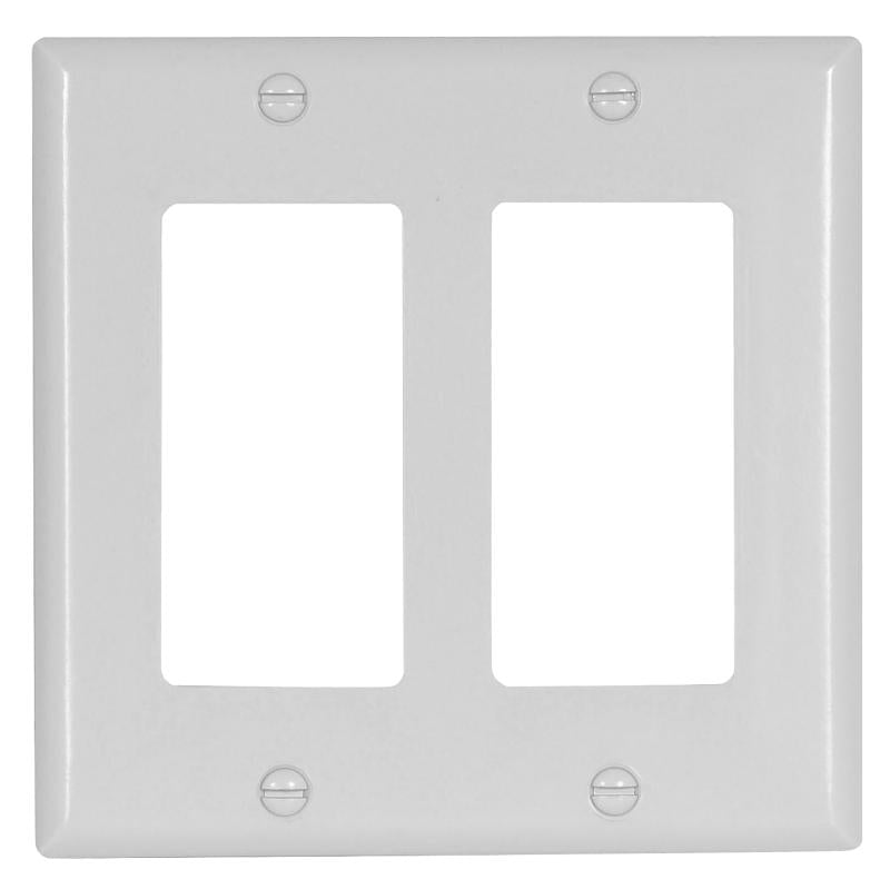 Eaton Decorator Switch Plate White 2-Gang 2152W-BOX