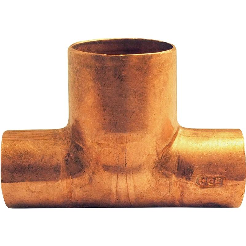 1/2" X 1/2" X 3/4" Wrot Copper Tee CXCXC