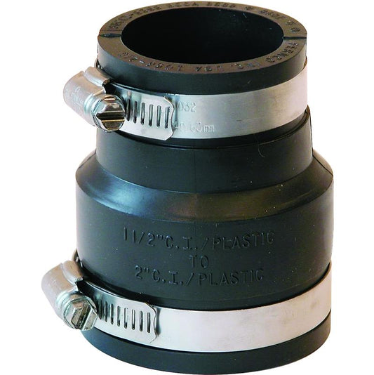 2" X 1 1/2" Fernco Flexible PVC Coupling