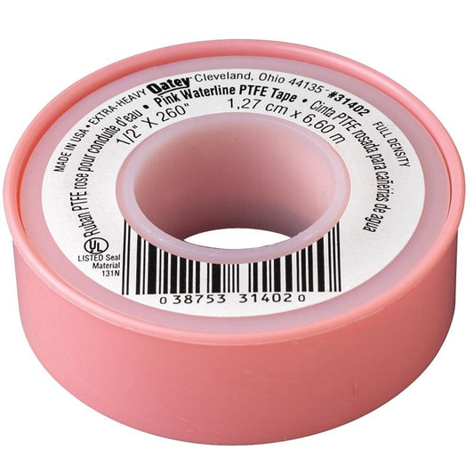 1/2" X 260" Teflon Tape-Pink