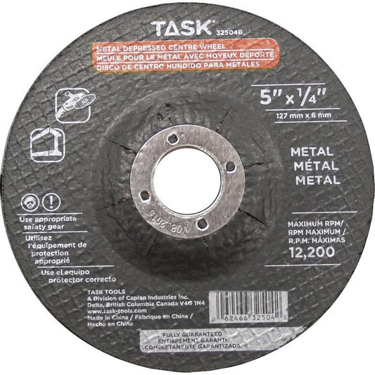 Task 5" X 1/4" X 7/8" Metal Wheel 32504B